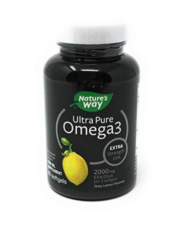 Nature's Way Ultra Pure Omega3 Zesty Lemon 1000 mg 60 Softgels