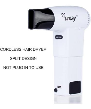 Portable Hair Dryer Hot Wind and Cold Air Availabe Cordless Use Suitable for Travelling Go Swimming Dry Hair Dry Baby Skin Usb Output Battery As Power Bank Charg for Digital Produnts - Buy Online on GoSupps.com