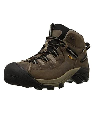 KEEN Men's Targhee 2 Mid Height Waterproof Hiking Boots 10.5 Brown/Black