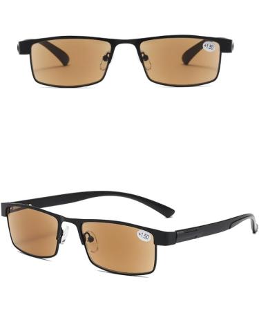 Eyglajdd Reading Glasses for Men & Women - Spring Hinge Brown & Black Reading Aid - 1 Pack 1.5x Magnification - Buy Online on GoSupps.com