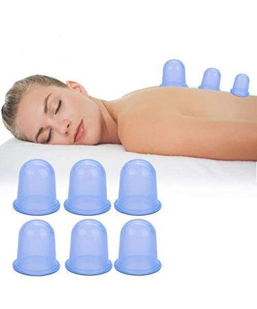 Cupping glasses silicone 6 PCs suction cup anti cellulite minceur suction cup glass suction cup against orange peel empty massage device silicone cups silicone empty body massage helper anti -cellulite massage