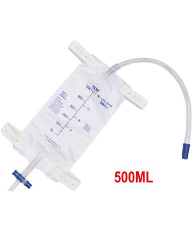 Urinary Drainage Bag with Anti-Reflux Chamber 500ml Leg Bag Urinary Bag for Home and Hospitals Health Aids (1Pc 500ml) - Buy Online on GoSupps.com