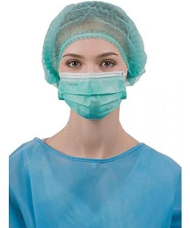 100 Pcs-21 Bouffant Disposable Hair Net Caps Bundle with Gloves - Blue (21 Inch) | For Microblading, Tanning, Food Service, Sleeping - Buy Online on GoSupps.com