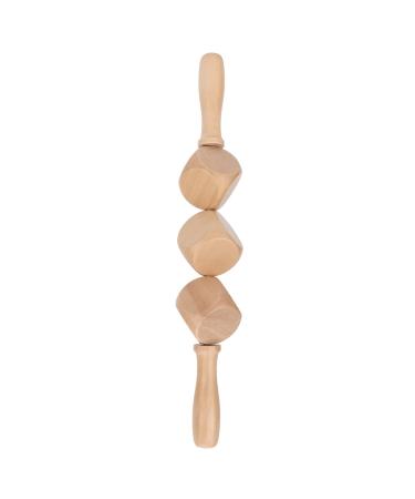 Wooden roller massager 3 round abdominal massage devices body wheel soft tissue therapy muscle capacity pain acupuncture massage tab for poor legs
