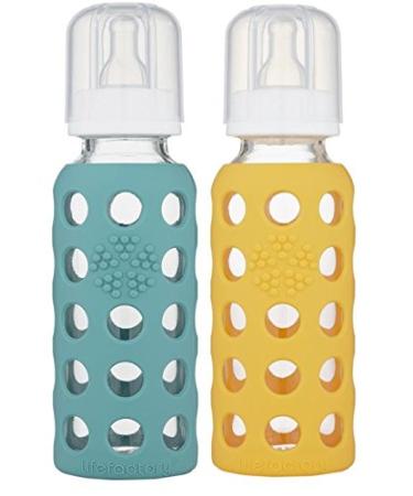 Lifefactory 9oz Glass Baby Bottle 2pk - Kale/Mango