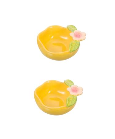 Minkissy 2 pieces of bowl starter tray ceramic incense shell plate dessert bowl white serving bowl white stand salad stirring bowls porcelain sauce container ceramic mask oil storage