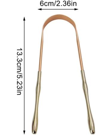 Premium Surgical Stainless Steel Tongue Scraper - Best Oral Care Tool for Adults & Kids - Easy-to-Use Rose Gold Tongue Cleaner - Buy Online on GoSupps.com