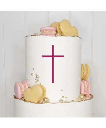 Cake topper (cross) charm acrylic/wood baptism communion confirmation confirmation cake plug cake cake plug decoration caketopper (3 pieces berry) berry 3 pieces