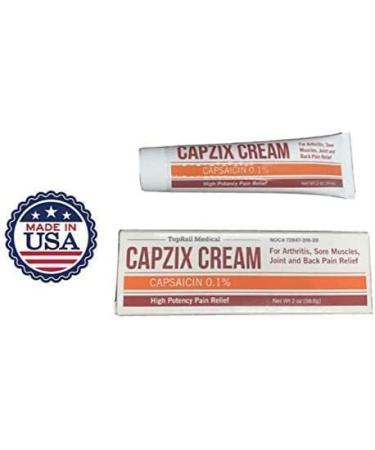Capzix Cream 2 OZ, Capsaicin .1% for Maximum Pain Relief - Buy Online on GoSupps.com