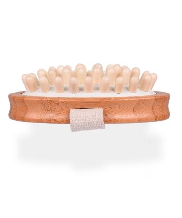 Hajimsju Bamboo Anti Cellulite Massager - Natural Body Slimming Brush for Muscle Relaxation and Spa Massage - Pack of 2 - Buy Online on GoSupps.com