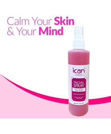 ican London Hydrating Facial Mist Spray with Aloe Herbs & Rose Water 250ml - Buy Online on GoSupps.com