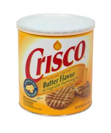 Crisco, All Vegetable Shortening, Butter, 48oz Container (Pack of 2)