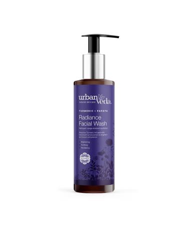 Urban Veda Radiance Facial Wash | Daily Gentle Facial Cleanser for Women | Brightening & Revitalising | Sulfate Free | Vegan & Cruelty Free | For Dry & Dull Skin | 5.1 Fl Oz.