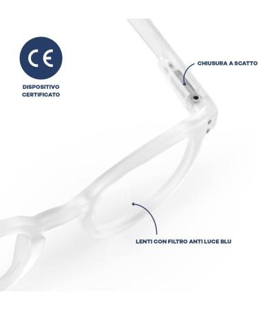 Popme Unisex Ice White Reading Glasses - 1.5 Diopters Blue Light Filter - Stylish Presbyopia Solution - Buy Online on GoSupps.com