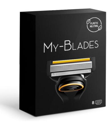 My-Blades 8 Pack 5 Blade Razor Blades Replacement Blades Compatible with Gillette Fusion 5 - Buy Online on GoSupps.com