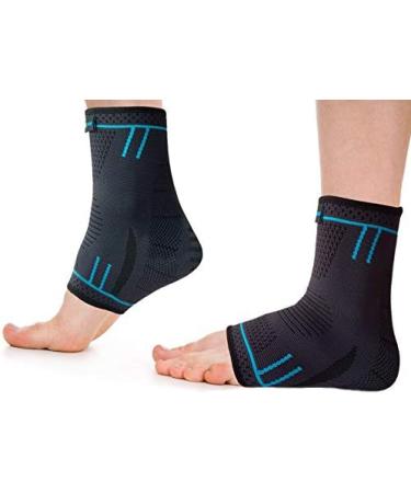 Agile Now Ankle Bandage Set - Stabilizes & Protects Joints | Slip-Resistant Breathable & Fits All Shoes (Large | Blue) - Ideal for Men & Women - Buy Online on GoSupps.com