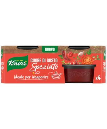 Knorr Cuore di Gusto Special Hearts Pack of 4 spicy flavour ideal for seasoning 4 x 104 g + Italian Gourmet Polpa 400 g - Buy Online on GoSupps.com