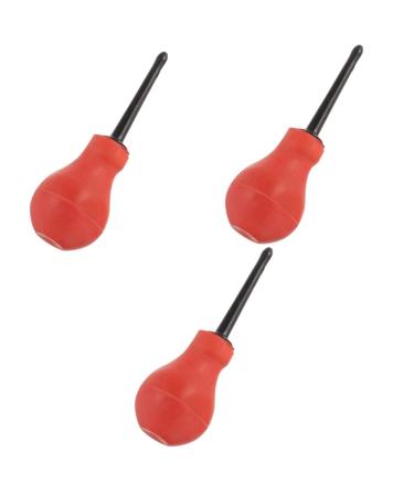 Healeved glass ball 3 pieces earwood ball hand-ear cleaning tool ear squeezing ball earwood balls of pebbles Hearing gel ear canal ear squeezing pear chop pear cleaning tool 15x5cmx3pcs different colors x 3 pieces