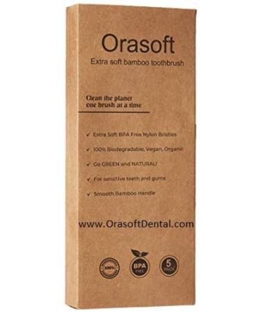 Orasoft Extra Soft Toothbrush 5 Pack for Sensitive Teeth and Gums - Gentle Bristles for Adults, Gum Recession, and Flossing - Buy Online on GoSupps.com