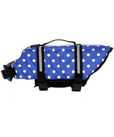 Dog Life Jacket - Swimming Safety Coat for Small & Large Dogs | Blue Dot XS - Lifeguard Vest with Handle - Buy Online on GoSupps.com