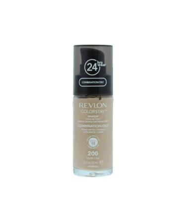 Revlon Colorstay Liquid Foundation Makeup for Combination/Oily Skin SPF 15 Longwear Medium-Full Coverage with Matte Finish Nude (200) 30 ml 200 Nude 30 ml (Pack of 1) - Buy Online on GoSupps.com