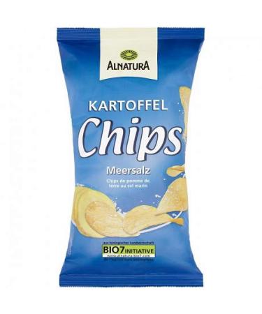 ALNATURA - Sea Salt Potato Chips 125G - Pack of 4 - free delivery