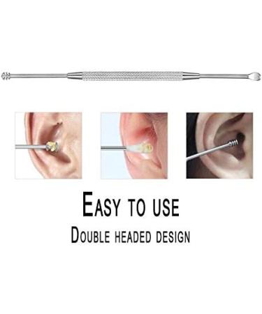 Luxxii 2 Pack Stainless Steel Double-Ended Ear Pick Earwax Removal Tools - Buy Online on GoSupps.com