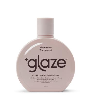 Glaze Sheer Glow Transparent Clear Conditioning Super Gloss Hair Mask to Enhance Existing Color 6.4flo.oz Bottle (2-3 Hair Treatments) - Guaranteed Results