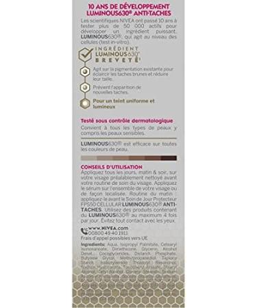  Hygi ne Beaut NIVEA - Cellular Luninous Anti-Dark Spot Correcting Face Serum 30ml - Pack of 2 - Free Shipping - Buy Online on GoSupps.com