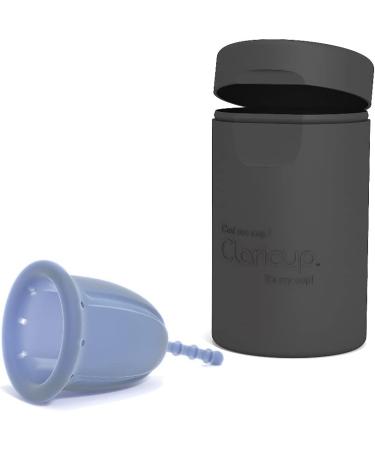 Claricup Menstrual Cup - Medical Antimicrobial Silicone Size 2 | Includes Transport & Disinfection Box - International Shipping Available - Buy Online on GoSupps.com