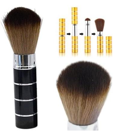 Portable Retractable Handle Makeup Blush Brushes Kabuki Brush Soft Face Mineral Powder Foundation Blush Brush Cosmetics Travel Cosmetic Tool Black Durable and Nice - Buy Online on GoSupps.com