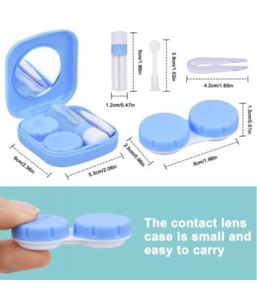 Cozlly Contact Lens Container Set - 2 Piece Travel Case & Cleaner | Portable Blue & Black Lenses Storage - Buy Online on GoSupps.com