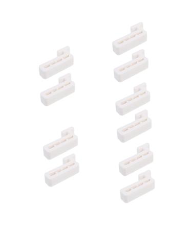 Fomiyes 5 pairs hooks for helmet mask fake window stickers Creative mask holder double glasses case for women braided rattan balls skiing ski mask PVC Skibrett white protection