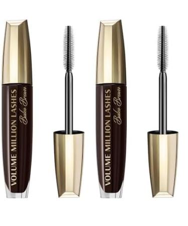 L'Or al Paris - Mascara Volume Millions de Cils - Baume Brun - 8 9 ml (Lot de 2)