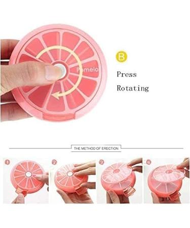 Weekly Pill Box - Cute Round Travel Organizer with 7 Compartments (Pack of 3) Perfect for International Use - Buy Online on GoSupps.com