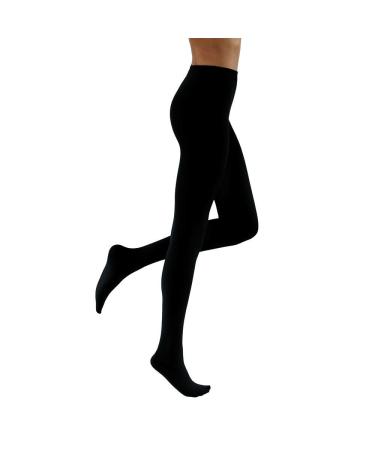 JOBST Relief Waist High 20-30 mmHg Compression Stockings Pantyhose, Closed Toe, Black, Large