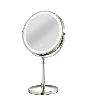 Xptieeck 1Set 10X LED Mirror Magnification Cosmetic Mirror 2 Side Adjustable with 3 Colors B