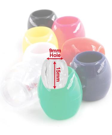 48 Pcs Beads Jewelry Making Kit - DIY Hair Braiding Bracelet Ornaments - Jumbo Round Pony Beads (Clear) - Buy Online on GoSupps.com