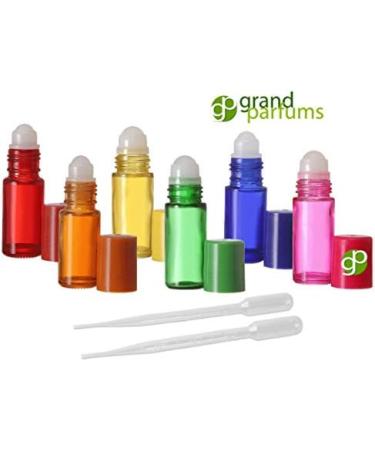 Grand Parfums 30ml Green Glass Rollerball Refillable Bottles - Set of 4 with Green Caps | Ideal for Essential Oils, Colognes, and Perfumes - Buy Online on GoSupps.com