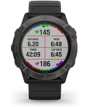 Buy Garmin Fenix 6X Solar Titanium DLC Black/Grey | International Shipping Available - Buy Online on GoSupps.com