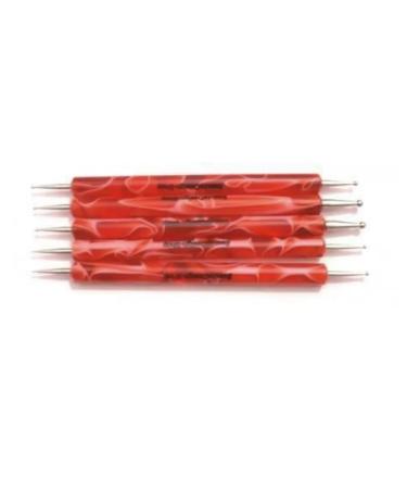 HND Dotting Tool Spot Swirl Manicure Nailart Bordeaux - 5 different sizes and 10 possible spots
