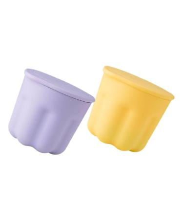 Mikinona 2 Sets Pp Washing Bowl Beauty Brush Scrubber Bowl Cleaning Bowl Cosmetic Brush Cleaning Mat Makeup Brush Makeup Tool Cleaner Silica Gel Cleaning Supplies Portable 8.5x8CM As Shown