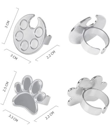 HLLMX 2 PCS Mini Manicure Palette Nail Art Tools (Silver) - Wearable Metal Holder for Gel Polish Mixing Tray - Buy Online on GoSupps.com