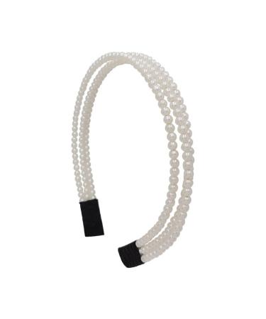KIMUWHI 3 Rows White Pearl Headband - Bridal Hair Accessory for Women & Girls - Buy Online on GoSupps.com