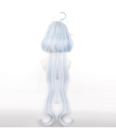 Platinum Blue Long Wig for Focalors Furina Cosplay | Genshin Impact Game | Synthetic Heat-Resistant Hair - Buy Online on GoSupps.com