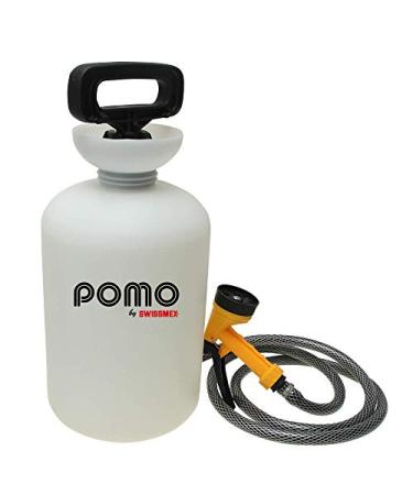 POMO Long Lasting, Resistant, High Pressure 5L Outdoor Portable Shower, Camping Shower, Surf Shower, Dog Cleaning, Boat Cleaning, Road Trips, Diving, More. 1.5gal/5L Multi-use Spray, Hand Pump 45 PSI