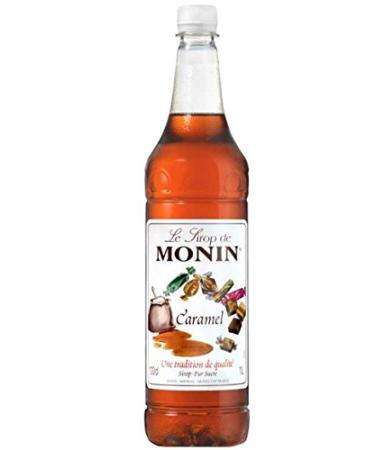 Monin Caramel Coffee Syrup 1 Litre Plastic Bottle nuts 1 l (Pack of 1)