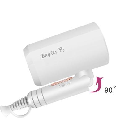 Buyter Blue-Ray Folding Compact Travel Blow Dryer Professional Salon Ionic Low Noise Hair Dryer 3 Heat Settings (White) - Buy Online on GoSupps.com