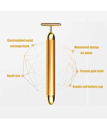 24k Gold Beauty Bar T-shaped Vibrating Facial Stimulator for Firm, Youthful, and Wrinkle-Free Skin - Buy Online on GoSupps.com