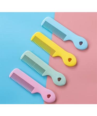 Pack of 4 Baby Round Tip Bristles Comb Set for Gentle Grooming | Ideal for Sensitive Scalp Skin | Nursery Newborn Infant Girl Boy Kids - Buy Online on GoSupps.com